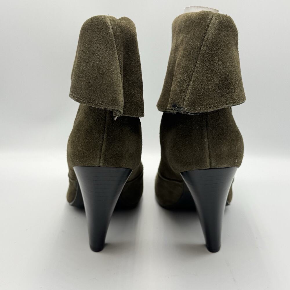 NWOB Mia DARK GREEN Suede Leather Boots DUKE Size 8 Womens Booties Witchy Goth - Picture 10 of 11